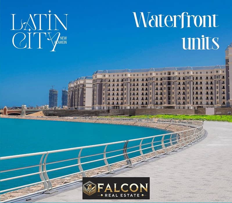 3-bedroom apartment (ready to move) with a distinctive view on the lagoon and El Alamein Towers for sale in the Latin Quarter, New Alamein 0