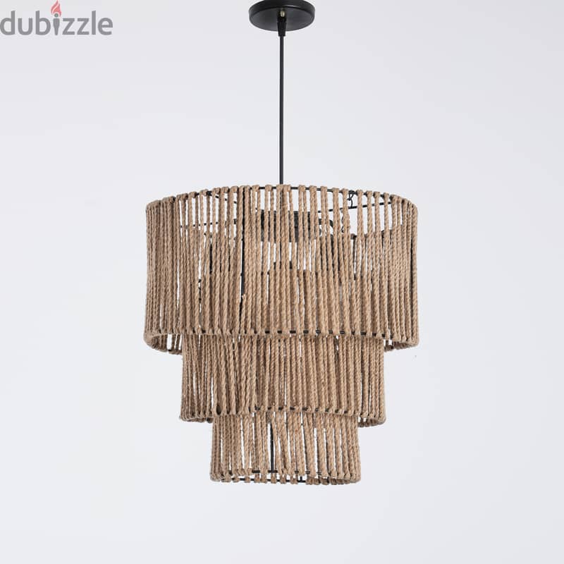 Slavk Boho 3 Lights Beige Pendant 0