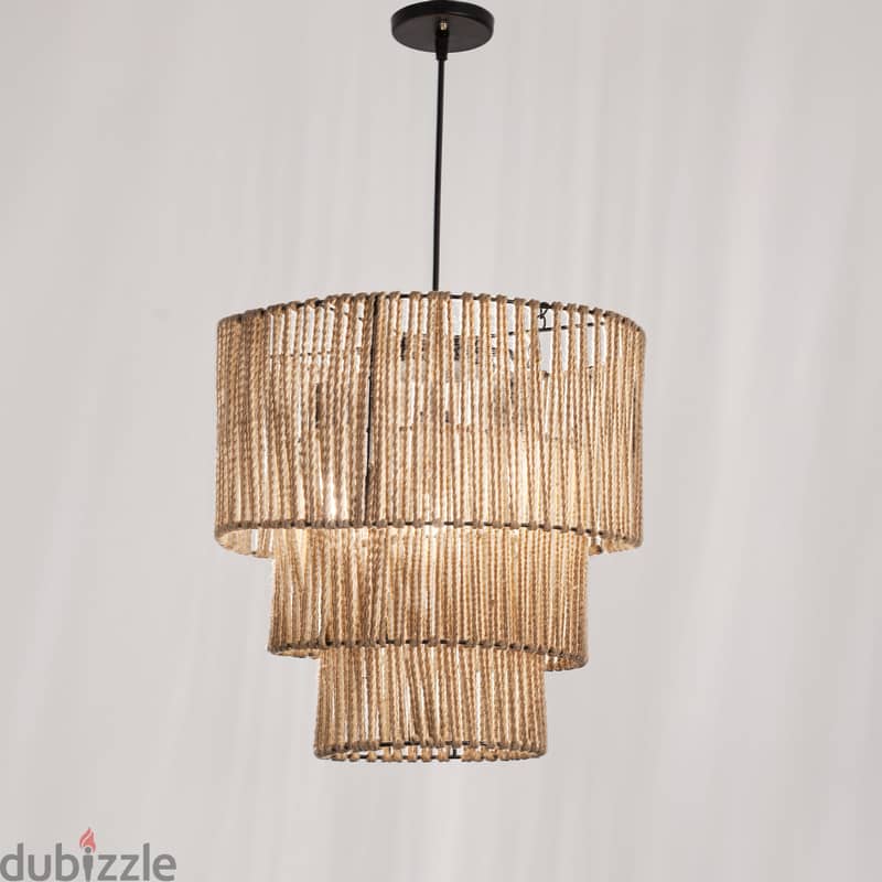 Slavk Boho 3 Lights Beige Pendant 1