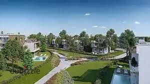 Garden villa for sale at il bosco city landscape view with down payment and installments 0