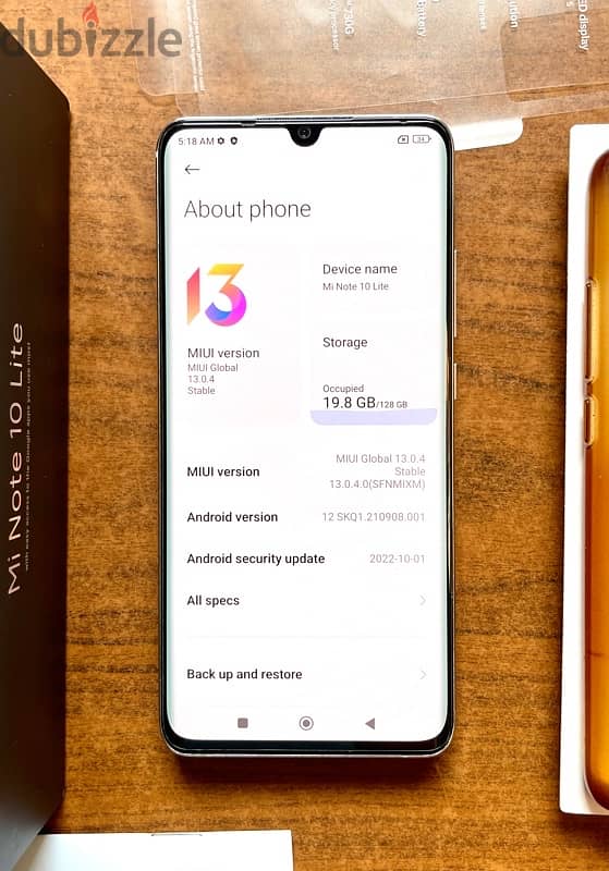 بيع Xiaomi Mi Note 10 lite  كسر زيرو بالعلبة والجراب مفيهوش  خدوش زيرو 5