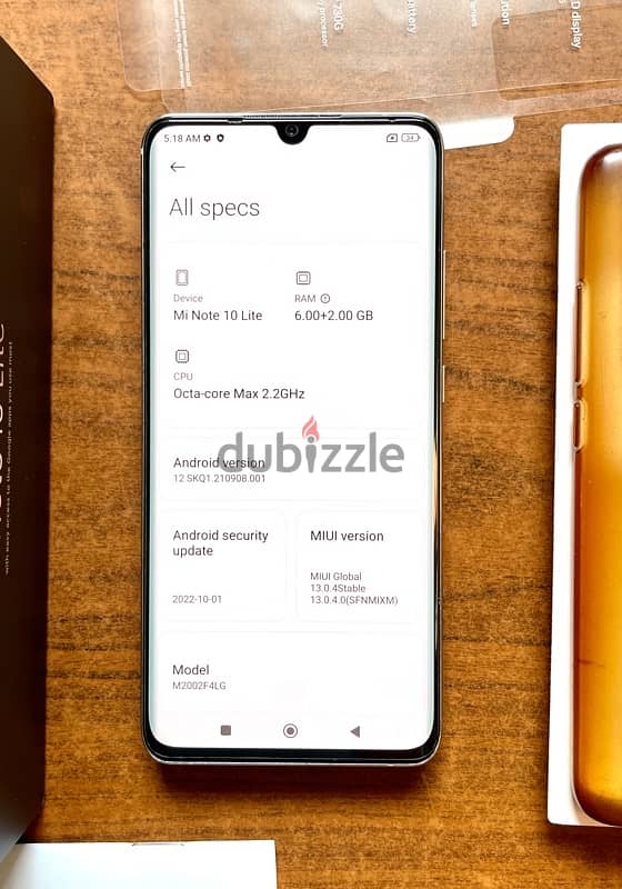 بيع Xiaomi Mi Note 10 lite  كسر زيرو بالعلبة والجراب مفيهوش  خدوش زيرو 6