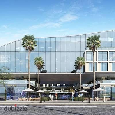 Ground floor shop 64 meters + outdoor area 23 meters for sale in Sky Ramp Mall in Sheikh Zayed with a distinctive view