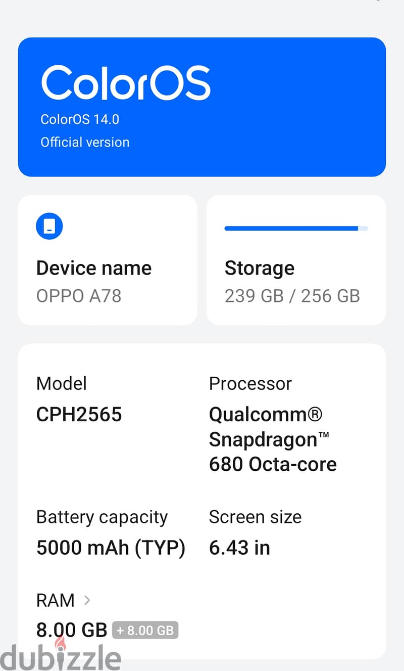 OPPO A78 0