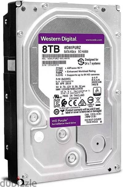 HDD wd 8T purple