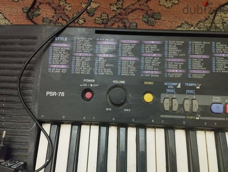 Yamaha PSR-78 Portatone 49 Keys Electronic اورج 4