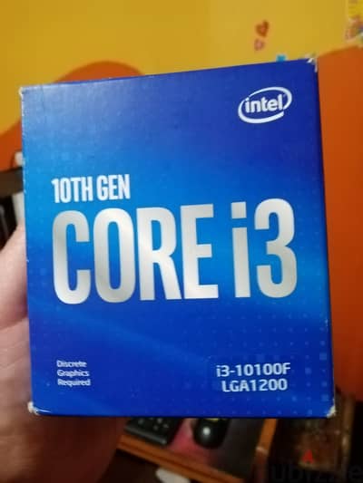 بروسيسور i310100f lga1200 بالكرتونه للبيع بدون المروحه