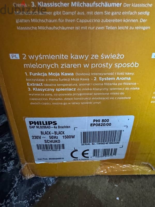 philips 2200/800 espresso machine new 2