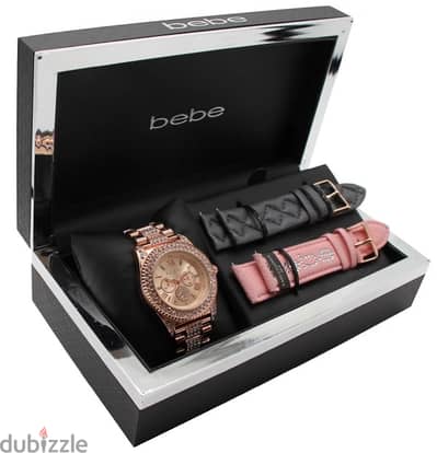 original bebe watch with 3 straps