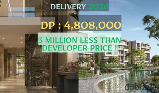 Prime Location Resale Apartment with Less than developer price by 5 million EGP – 187 m² in Terrace Compound by HDP, Sheikh Zayed