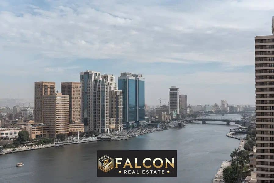 Hotel apartment next to Hilton Maadi Corniche Hotel (fully finished) with furniture + appliances and a panoramic view of the Nile directly 0