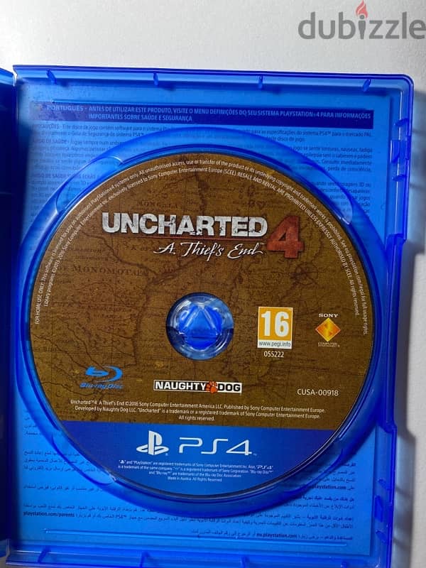 Uncharted 4 Playsation CD 1