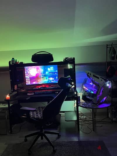 + gaming chair and desk تجميعة high end gaming pc 3080 rtx