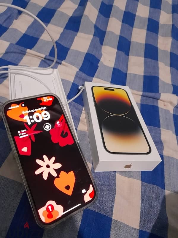 iPhone 14 Pro 256  بطاريه 86 نسخه ZA خطين فعلين بالبوكس والوصله 3