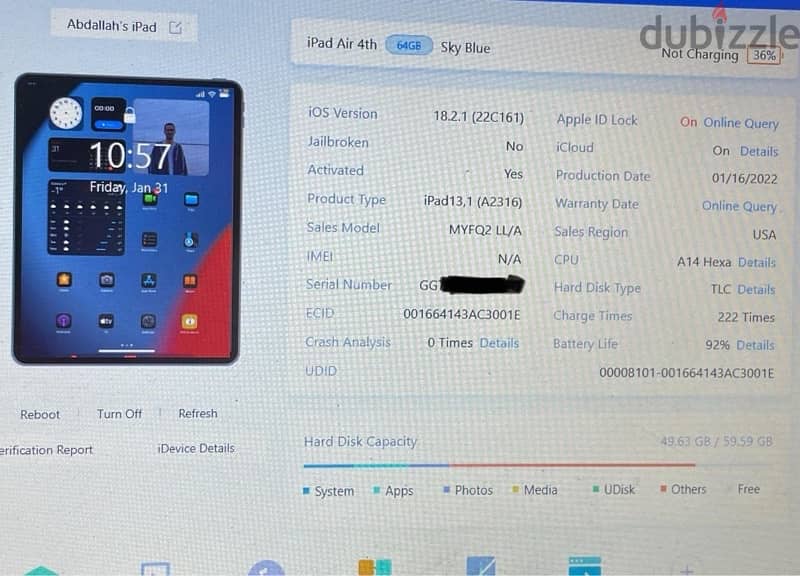 iPad Air 4 64GB USA WIFI ONLY 5