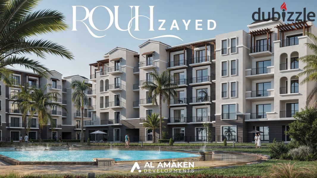 Apartment for sale 154m 3 bed rooms in Rouh zayed Compund by Alamaken Smart compound powered by Vodafone 0