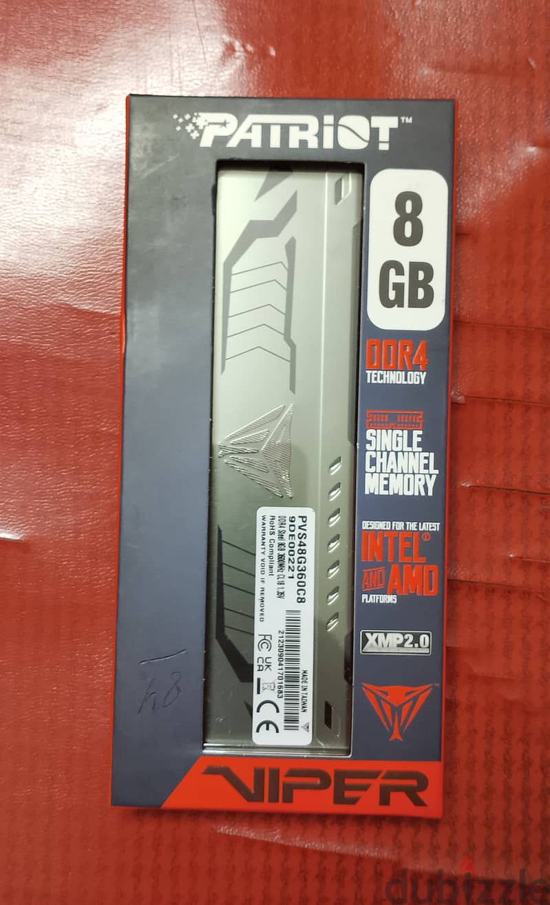 رامة Patriot Viper 8Gb 3600Mhz جديدة 0