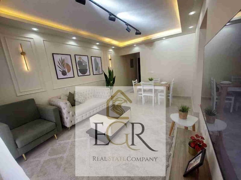 Furnished apartment for rent in Madinaty with ultra super luxury finishes at b12 0