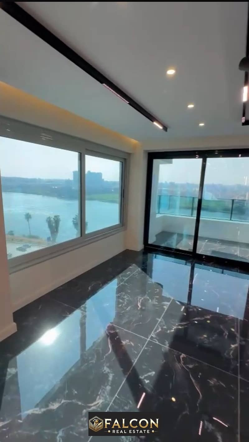 For sale, a hotel apartment directly on the Nile Corniche, fully finished, in Maadi 0