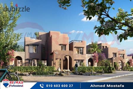 Junior Chalet with Open Lagoon View in Palm Hills - (Ras El Hekma - Hacienda Blue)