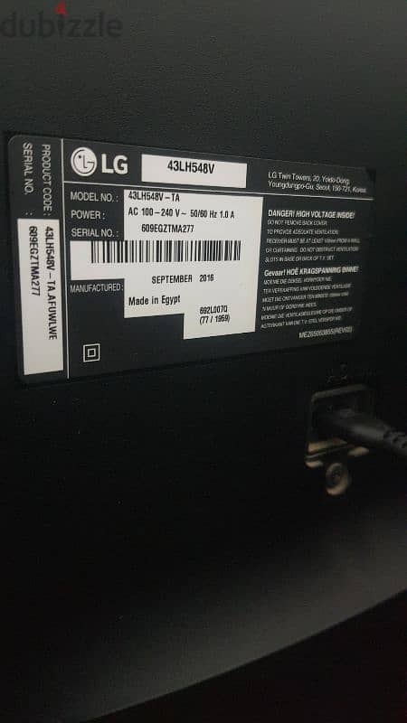 LG 43 led Tv FHD built-in satellite 1