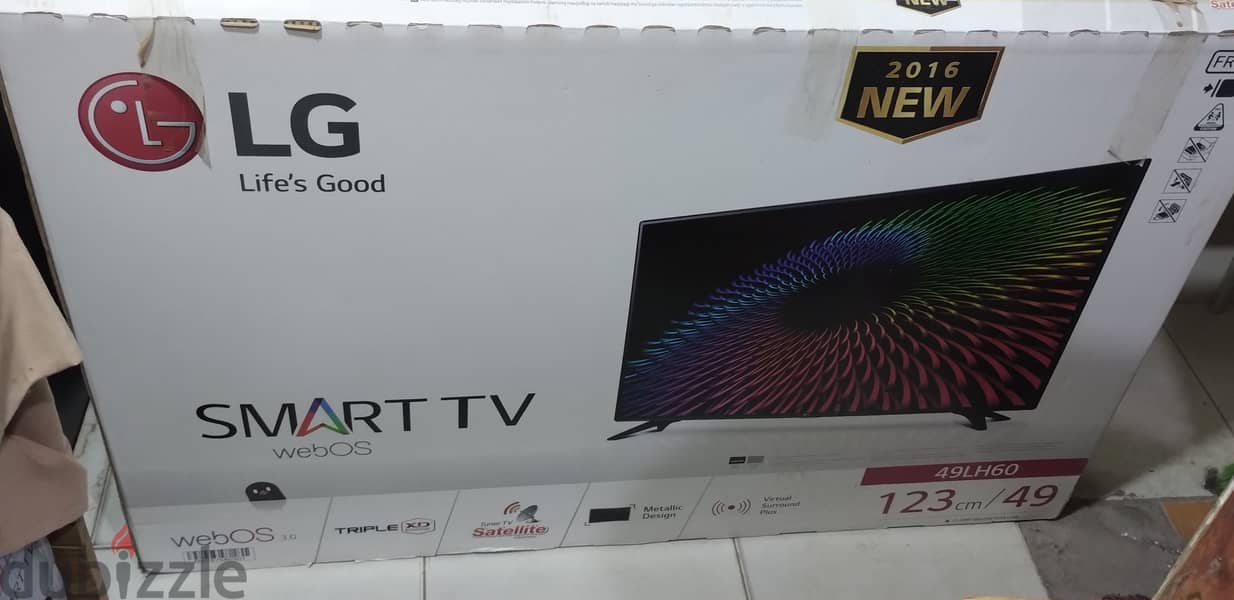 شاشه LG 50 سمارت ريسيفر داخلي ريموت ماچيك بالكرتونه 0