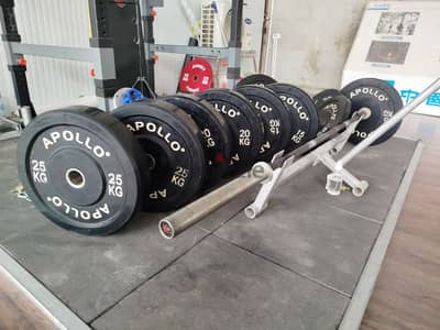 150 kilos Black Bumper APOLLO Plate set