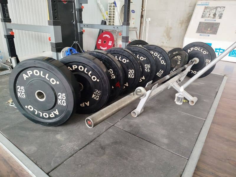 150 kilos Black Bumper APOLLO Plate set 0