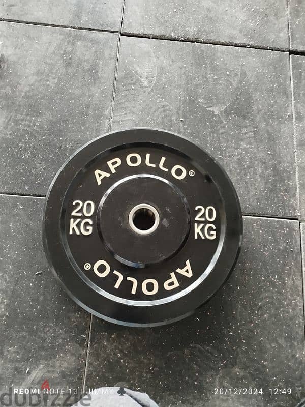 150 kilos Black Bumper APOLLO Plate set 3