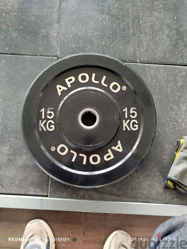 150 kilos Black Bumper APOLLO Plate set 5