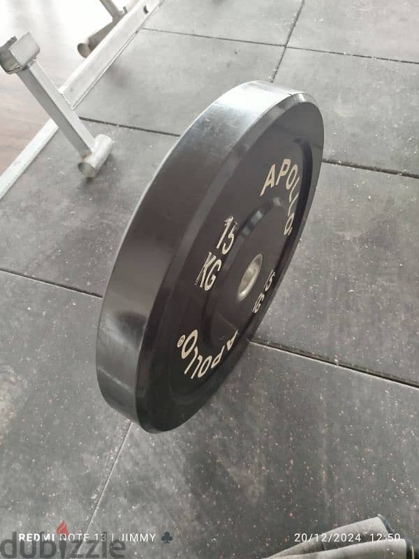 150 kilos Black Bumper APOLLO Plate set 6