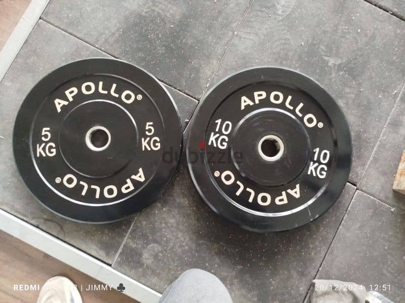 150 kilos Black Bumper APOLLO Plate set 7