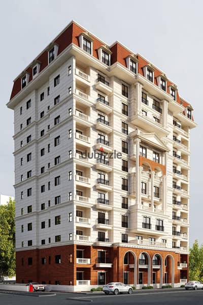 At the best price in Sawari, a 204 sqm apartment on the corner of 3 streets and the club