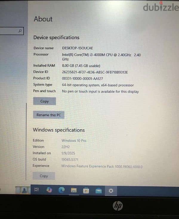 laptop HP core i3 2