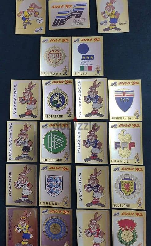 Panini Euro 92 Badges مجموعة بادجات بانيني يورو ٩٢ 0