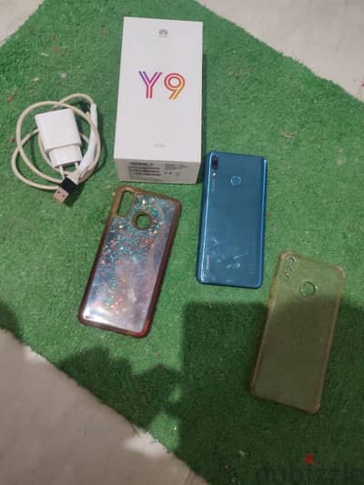 موبايل Huawei y9 64/4 زيرووو بمشتملاته (متفتحش)