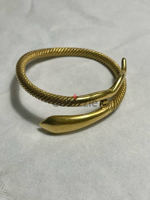 21K Yellow Gold Snake Bracelet 1