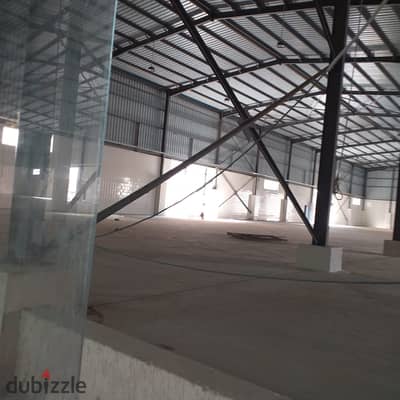 For rent, a warehouse in a hangar, 3600 square meters, on the ring road, after the Zakat Foundation