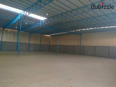 For rent: a hangar, area 2700 square meters, from the Zakat Foundation, Al Salam City, near Muhammad Naguib axis