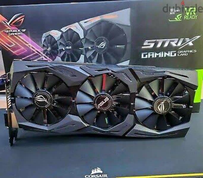 كارت شاشه ASUS ROG STRIX GTX 1070 8GB GAMING OC النسخة الاقوى للكارت 0