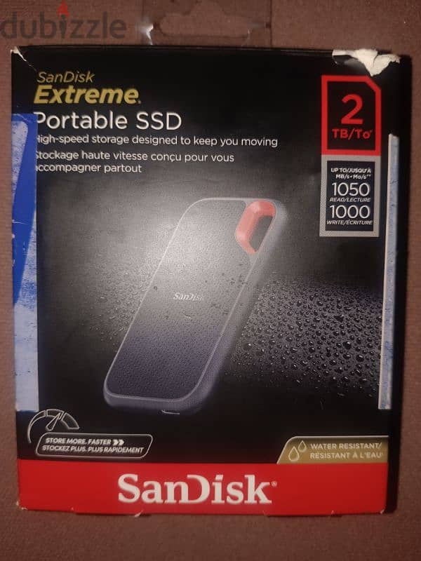 SanDisk 2 TB extreme portable SSD 1050 ميجابايت 0