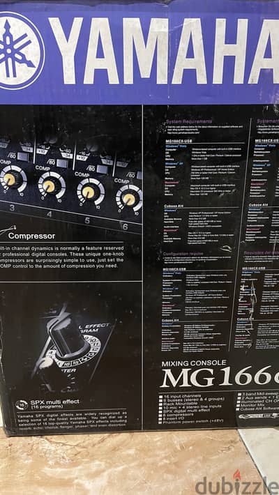 ميكسر ياماها MG166cx usb العملاق جديد وحالة الاستخدام (يوم واحد)