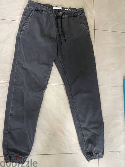 denim trousers grey