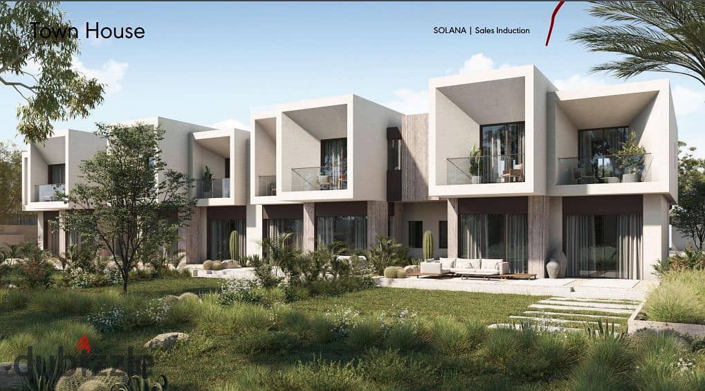 Townhouse villa in Solana West, finished with air conditioners from ORA, complete with installments 0