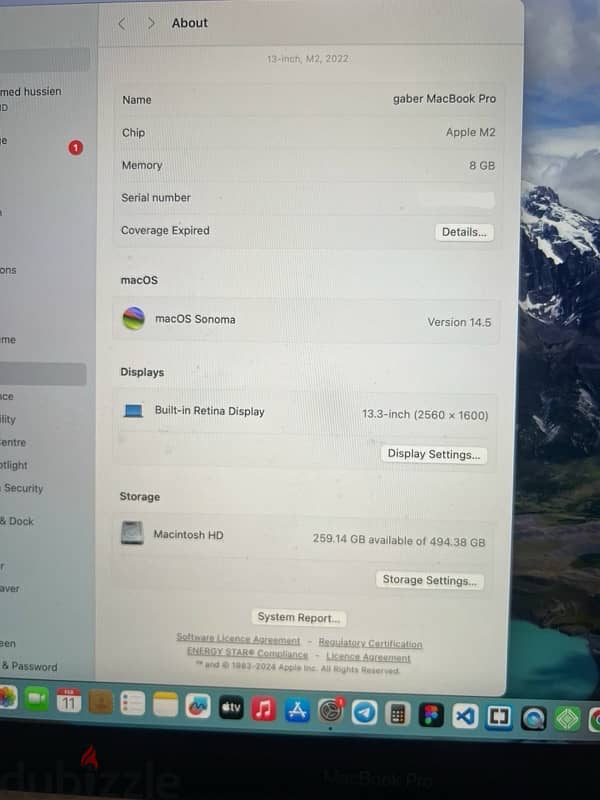 MacBook Pro M2, 512gb, Ar En, 2022 6