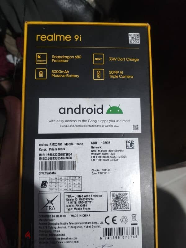 realme 9i with good condition 0