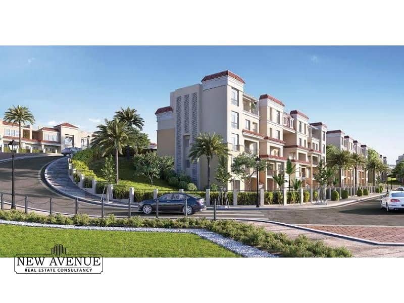 townhouse Overlooking landscape wide view and prime location with installments  in Sarai  el mostakbal city 0