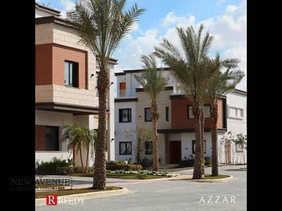 Ready to move Town house Middle in Azzar 2 with installments, bua 225 m, 5 bedrooms, 4 bathrooms, semi-finished