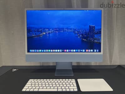 iMac 24” (موديل 2021موديل ) أزرق - 8أزرق - GB RAM، 256GB SSD - شبه جدي