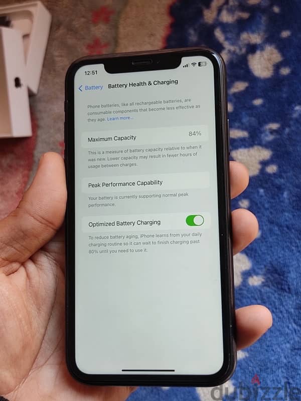 ايفون XR بطاريه 84 كرتونه 6